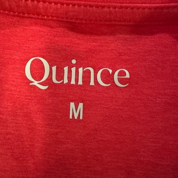 Quince Flowknit Breeze Tee Coral Active Crew Neck Shirt M Athleisure - Picture 7 of 11